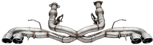 CORSA C8 EXTREME SOUND 3" TRACK CAT BACK QUAD 4.5" POLISHED TIPS