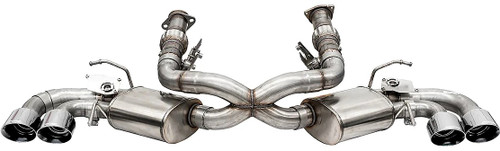 CORSA C8 VARIABLE SOUND 3" CAT BACK QUAD 4.5" POLISHED TIPS W/ AFM VALVES & NPP VALVES