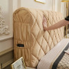 Solid Color All inclusive Luxury Velvet Quilted Headboard Cover