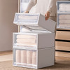 Wardrobe Storage Box Drawer Style Stackable Container With Lid