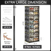 Black Foldable Multi-Layer Shoe Rack Cabinet