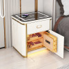 Intelligent bedside table safe integrated