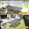 Folding Camping Cot with Mattress