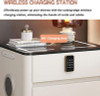 LED Nightstand with Wireless Charging Station