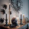 Wreath Decoration for Front Door LED Lights Glitter Black Branch Halloween Decorations