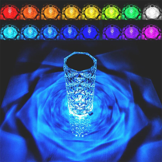 Rechargeable 16 Colors RGB Rose LED Night Light Color