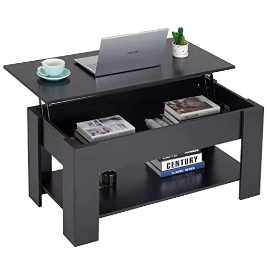 Lift Top Coffee Table with Hidden Compartment and Storage Shelf Lift Top Coffee Table with Hidden Compartment and Storage Shelf