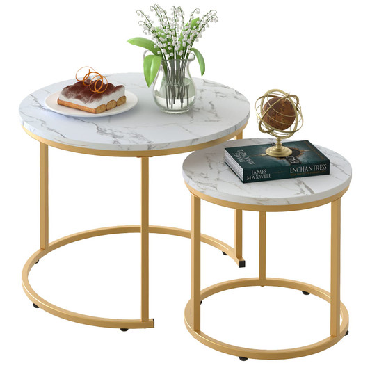Black Nesting Coffee Glass Table Set of 2