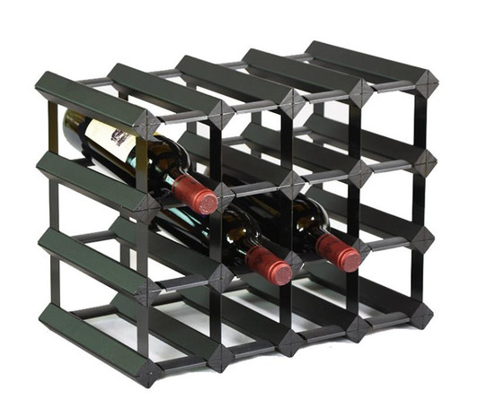 30 Bottles pine wood and metal timber modular wine racks