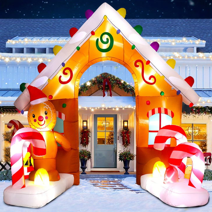 9 FT Tall Christmas Inflatable Archway Outdoor