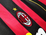 AC Milan 06/07 Men's Home Retro Long Sleeve Shirt