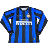 Inter Milan 09/10 Men's Home Long Sleeve Retro Shirt UCL Edition