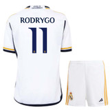 RODRYGO #11 Real Madrid 23/24 Kid's Home Shirt and Shorts