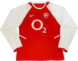 Arsenal 02/04 Men's Home Retro Long Sleeve Shirt
