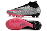 Nike Air Zoom Mercurial Superfly 9 Elite AG Football Boots - Gray/Pink/Black