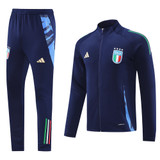Italy 24/25 Men's Dark Blue Long Zip Jacket