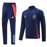 Spain 24/25 Men's Dark Blue Long Zip Jacket