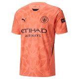 Manchester City 24/25 Kid's Coral Goalkeeper Shirt and Shorts