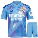 Real Madrid 24/25 Kid's Home Goalkeeper Shirt and Shorts