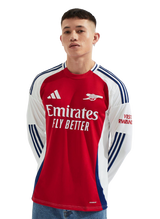 ØDEGAARD #8 Arsenal 24/25 Men's Home Long Sleeve Shirt - Arsenal Font