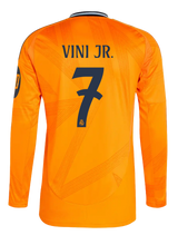 VINI JR #7 Real Madrid 24/25 Men's Away Long Sleeve Shirt