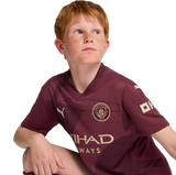 HAALAND #9 Manchester City 24/25 Kid's Third Shirt and Shorts - PL Font