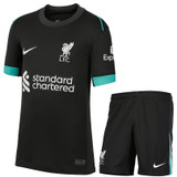 M.SALAH #11 Liverpool 24/25 Kid's Away Shirt and Shorts - PL Font