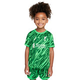 Liverpool 24/25 Kid's Green Goalkeeper Shirt and Shorts