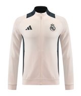 Real Madrid 24/25 Men's Beige Long Zip Jacket