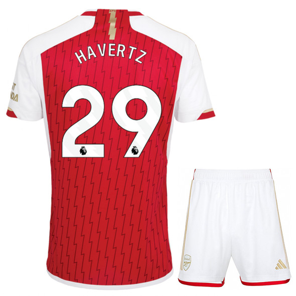 HAVERTZ #29 Arsenal 23/24 Kid's Home Shirt and Shorts - PL Font