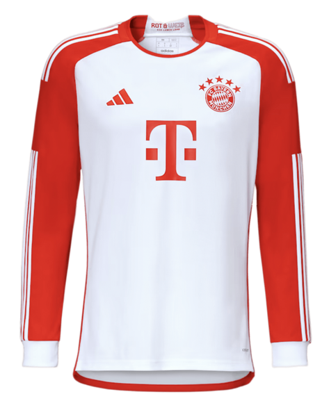MUSIALA #42 Bayern Munich 23/24 Men's Home Long Sleeve Shirt