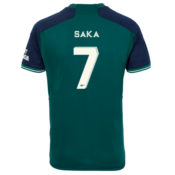 SAKA #7 Arsenal 23/24 Stadium Men's Third Shirt - Arsenal Font