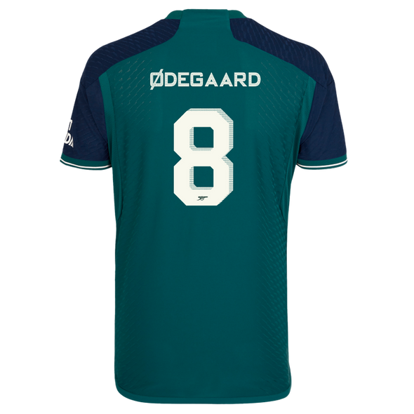 ØDEGAARD #8 Arsenal 23/24 Authentic Men's Third Shirt - Arsenal Font