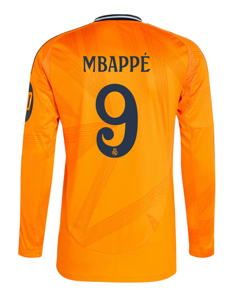 MBAPPÉ #9 Real Madrid 24/25 Men's Away Long Sleeve Shirt