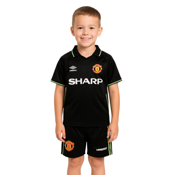 Manchester United 98/99 Kid's Third Retro Mini-Kit
