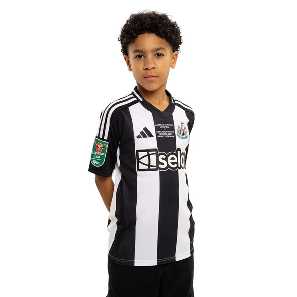 Carabao Cup Winners Newcastle United 24/25 Kid's Home Shirt and Shorts