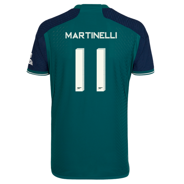 MARTINELLI #11 Arsenal 23/24 Authentic Men's Third Shirt - Arsenal Font