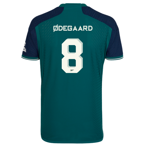ØDEGAARD #8 Arsenal 23/24 Authentic Men's Third Shirt - Arsenal Font