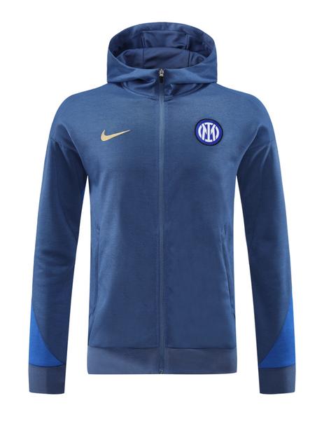 Inter Milan 24/25 Men's Blue Long Zip Hoodie