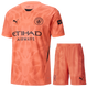 Manchester City 24/25 Kid's Coral Goalkeeper Shirt and Shorts