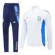 Italy 24/25 Men's White-Blue Long Zip Jacket