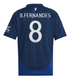 B.FERNANDES #8 Manchester United 24/25 Kid's Away Shirt and Shorts - Man United Font