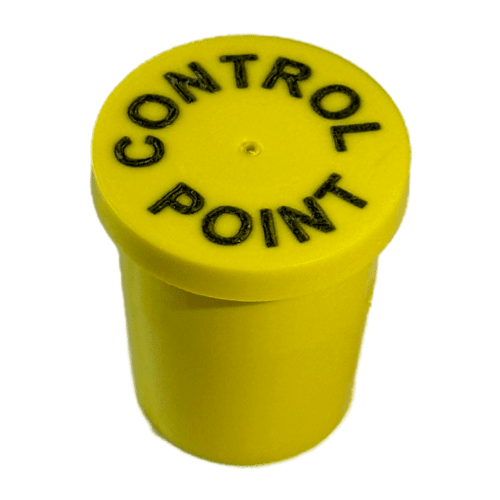 1/2" Plastic rebar cap survey markers