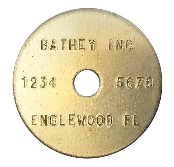 Brass Disc Stamped