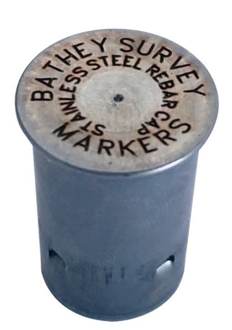 Stainless rebar cap survey marker