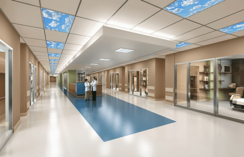 Florescent Light Covers and Calming Lighting for Surgeries Florescent Light Covers and Calming Lighting for Surgeries