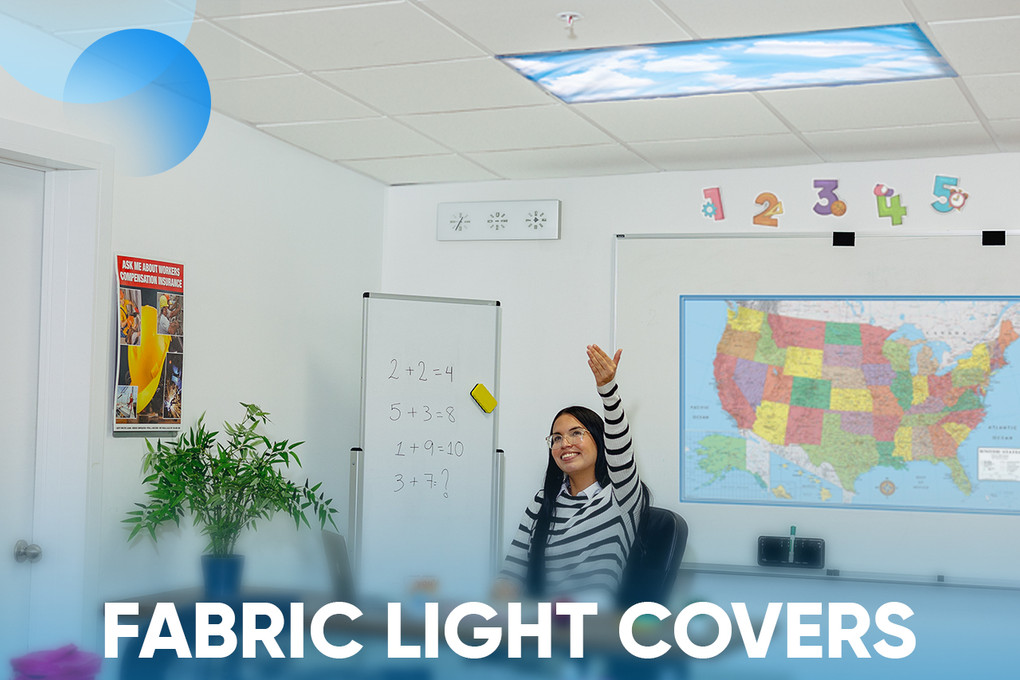 Fabric Magnetic Light Covers - Revolutionize Your Classrooms Lighting  