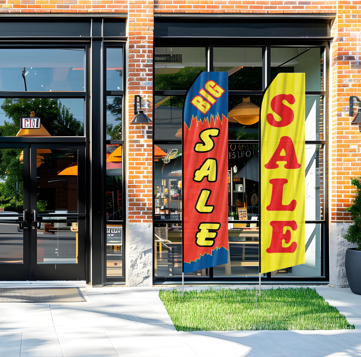 sale and special flags, flags for sale, garage yard feather banners