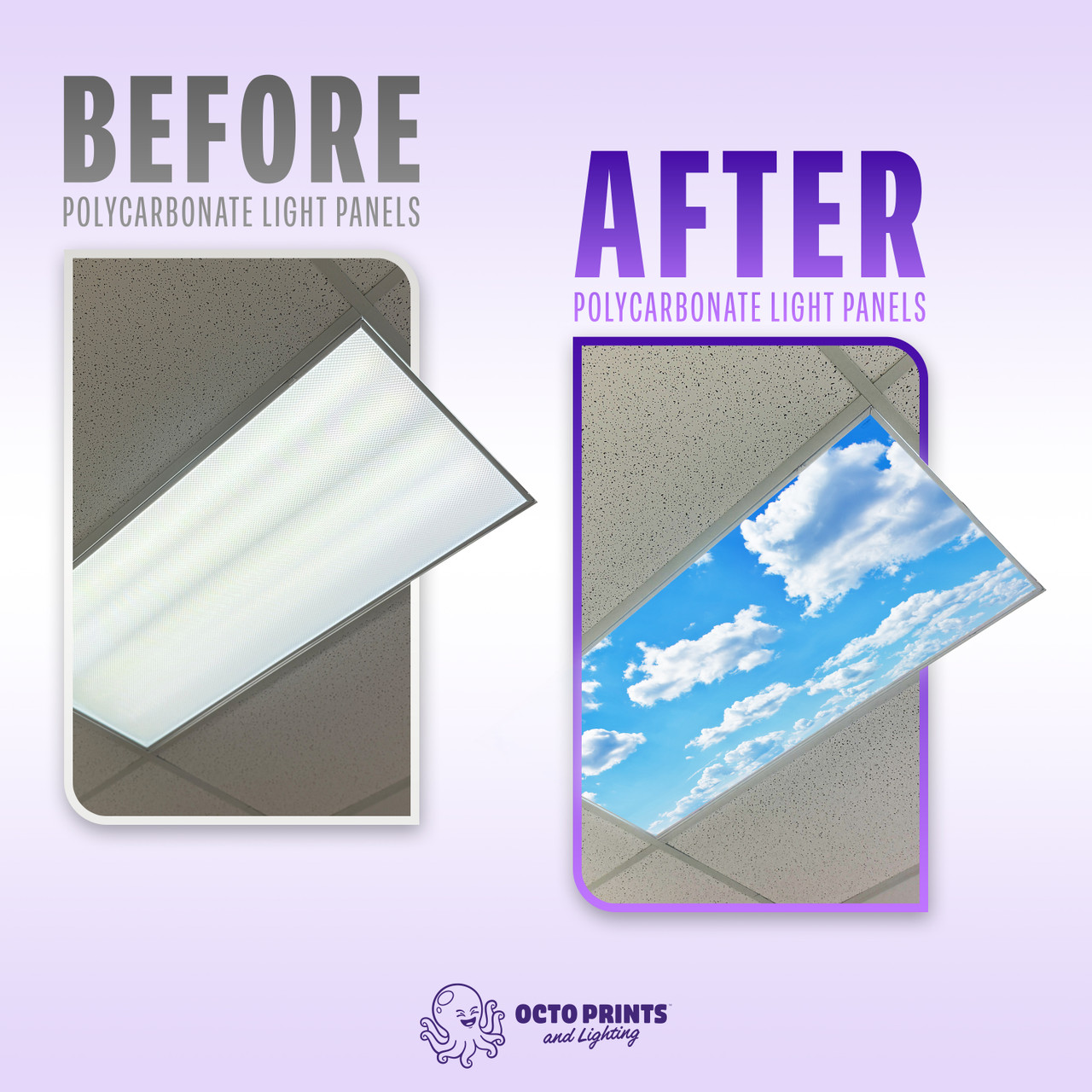 Premium Polycarbonate Light Diffuser Panel | Decorative Cloud Design