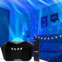 LED Cosmocast Galaxy Projector displaying a mesmerizing northern skylight and starlight scene, perfect as a nightlight for kids and adults, adding a touch of astronaut dreams to any room.